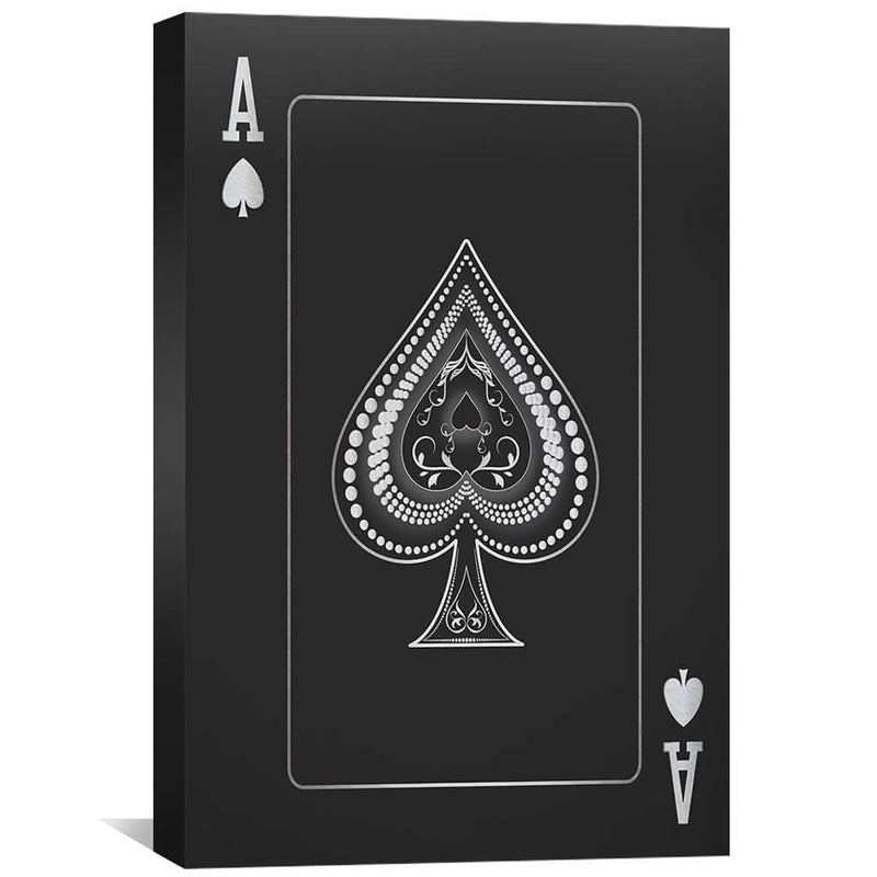 Ace of Spades - Silver Canvas