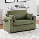Sleeper Sofa With Foldable Mattress, USB Ports, Side Table & Storage Pocket by Unique Piece Furniture