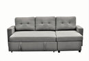 Convertible L Shaped Sectional Sleeper Sofa Bed, Saving Pull Out Couch by Unique Piece Furniture
