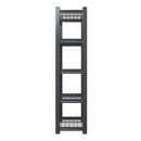 Heavy Duty 5 Tier Adjustable Metal Mesh Storage Rack With 2000 Lbs Capacity - Brushed Nickel by HouseOfZazla