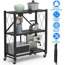 3-Tier Foldable Storage Shelf With Wheels by LJGDeals