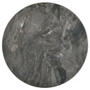 Bradley Round SmartTop End Side Table Smokey Grey and Brown
