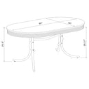Oval Dining Table - White - Metal by HouseOfZazla
