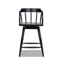 Breda - Turned Bubble Spindle Low Back Counter Stool - Black by HouseOfZazla
