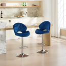Bar Stools Set of 2 - Adjustable Barstools with Back and Footrest