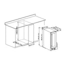 15 Inch Wine Cooler Refrigerators 28 Bottle Fast Cooling Low Noise Wine Fridge with Professional Compressor Stainless Steel, Digital Temperature Control Screen Built-in or Freestanding