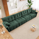 Modern 4-Seater Sofa, Solid Wood Frame In Premium Chenille