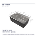 Stainless Steel Kitchen Sink, 30″x19″ Single Bowl, Overmount, Brushed Nickel by HouseOfZazla