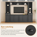 Minimalist Entertainment Wall Unit Set With Bridge For TVs Up To 75"