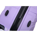 3 Piece Luggage Sets ABS Lightweight Suitcase with Two Hooks, Spinner Wheels, TSA Lock, (20/24/28), LIGHT PURPLE