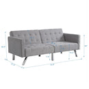 Futon Sofa Bed Convertible Folding Lounge Couch, Armrests by HouseOfZazla