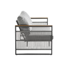 4-Pieces Outdoor Metal Patio Furniture Set with Cushions