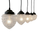 Antique Glass Dining Room Rectangular Pendant Chandelier Ceiling Light