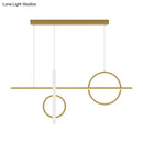 GobekUsa 23.5"/31.5" Acrylic Bike Pendant Lighting Nordic LED Island Lamp - Black/Gold