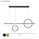 GobekUsa 23.5"/31.5" Acrylic Bike Pendant Lighting Nordic LED Island Lamp - Black/Gold