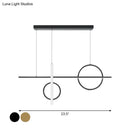 GobekUsa 23.5"/31.5" Acrylic Bike Pendant Lighting Nordic LED Island Lamp - Black/Gold