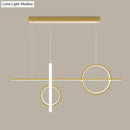 GobekUsa 23.5"/31.5" Acrylic Bike Pendant Lighting Nordic LED Island Lamp - Black/Gold