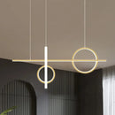 GobekUsa 23.5"/31.5" Acrylic Bike Pendant Lighting Nordic LED Island Lamp - Black/Gold