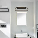 GobekUsa Acrylic Oval LED Wall Sconce with Modern Styling and Warm/White Light - Available in Black/White Mirror Finish - 3 Width Options (18"/23.5"/31.5")
