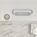 GobekUsa Acrylic Oval LED Wall Sconce with Modern Styling and Warm/White Light - Available in Black/White Mirror Finish - 3 Width Options (18"/23.5"/31.5")