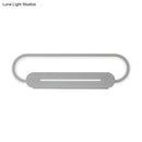 GobekUsa Acrylic Oval LED Wall Sconce with Modern Styling and Warm/White Light - Available in Black/White Mirror Finish - 3 Width Options (18"/23.5"/31.5")