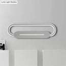 GobekUsa Acrylic Oval LED Wall Sconce with Modern Styling and Warm/White Light - Available in Black/White Mirror Finish - 3 Width Options (18"/23.5"/31.5")