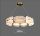 GobekUsa Acrylic Ring Chandelier for Dining Room - Dimmable