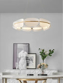 GobekUsa Acrylic Ring Chandelier for Dining Room - Dimmable