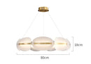 GobekUsa Acrylic Ring Chandelier for Dining Room - Dimmable