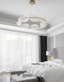 GobekUsa Acrylic Ring Chandelier for Dining Room - Dimmable