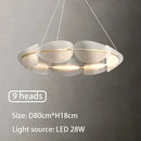 GobekUsa Acrylic Ring Chandelier for Dining Room - Dimmable