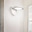 GobekUsa Acrylic Rotating Lens Wall Light: Simplicity in White/Black with Warm/White LED Glow