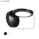 GobekUsa Acrylic Rotating Lens Wall Light: Simplicity in White/Black with Warm/White LED Glow