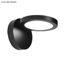 GobekUsa Acrylic Rotating Lens Wall Light: Simplicity in White/Black with Warm/White LED Glow