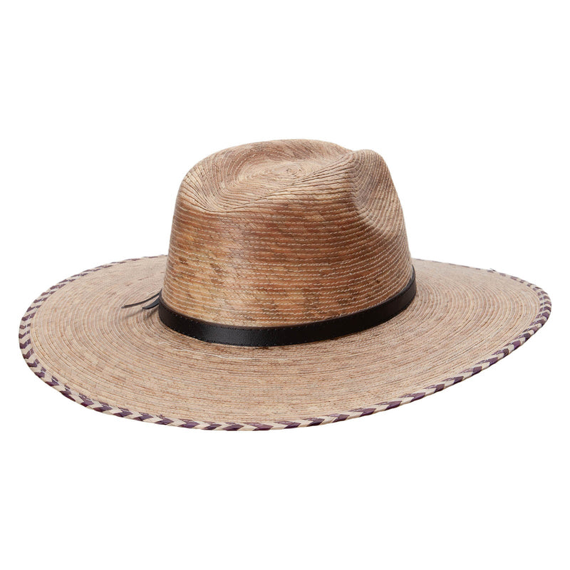 Womens Palm Braided Fedora Hat