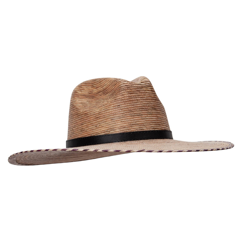 Womens Palm Braided Fedora Hat