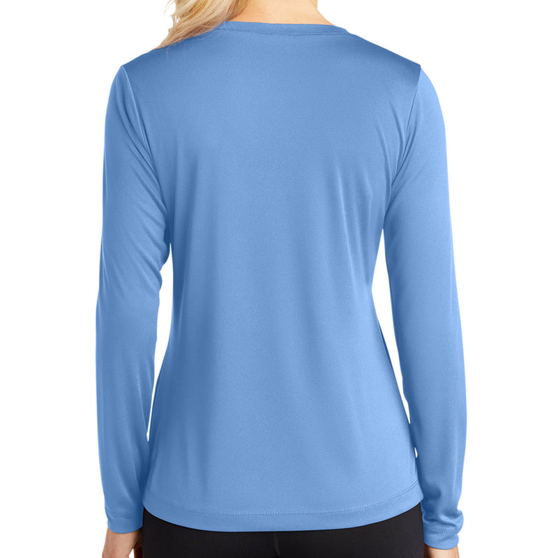 Ladies Big Size Long Sleeve Competitor V-Neck T-Shirt