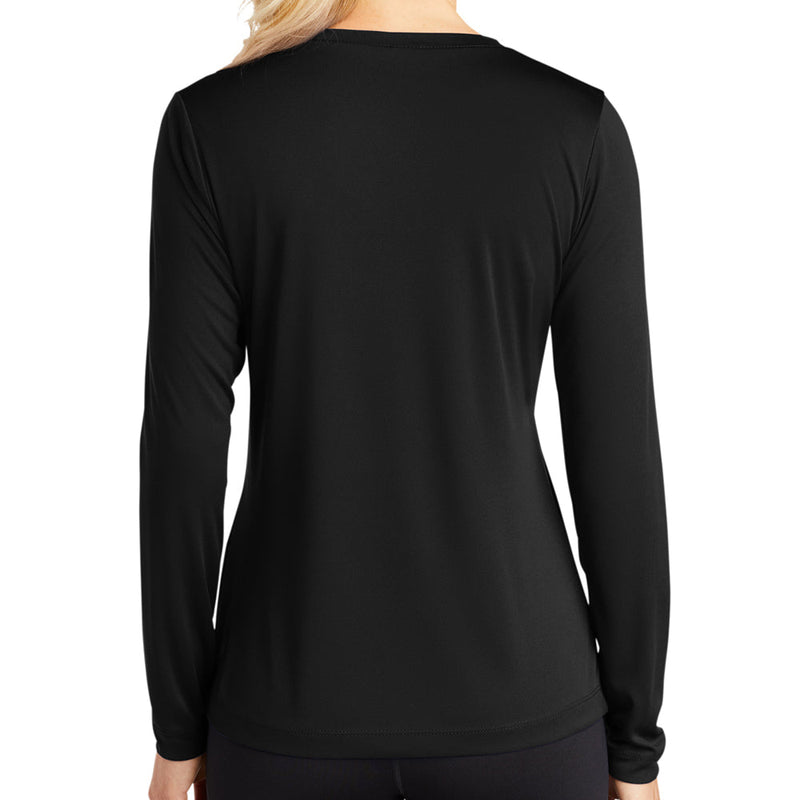Ladies Big Size Long Sleeve Competitor V-Neck T-Shirt