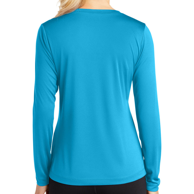 Ladies Big Size Long Sleeve Competitor V-Neck T-Shirt