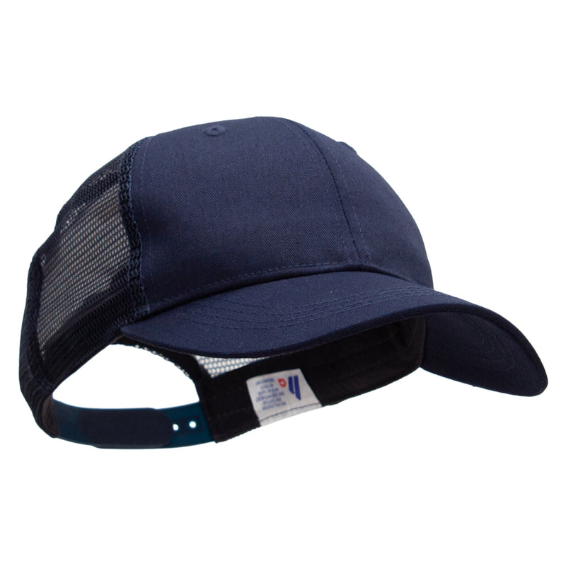 Youth Poly Cotton Twill Trucker Cap
