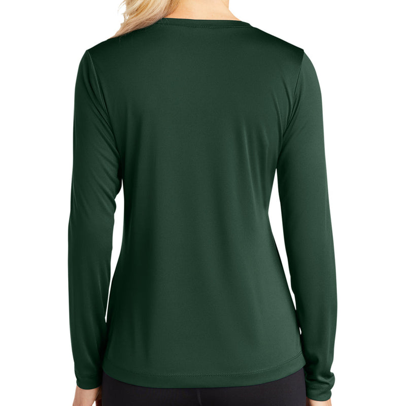 Ladies Big Size Long Sleeve Competitor V-Neck T-Shirt