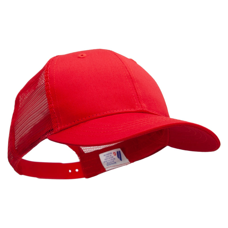 Youth Poly Cotton Twill Trucker Cap