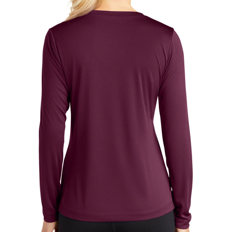 Ladies Big Size Long Sleeve Competitor V-Neck T-Shirt
