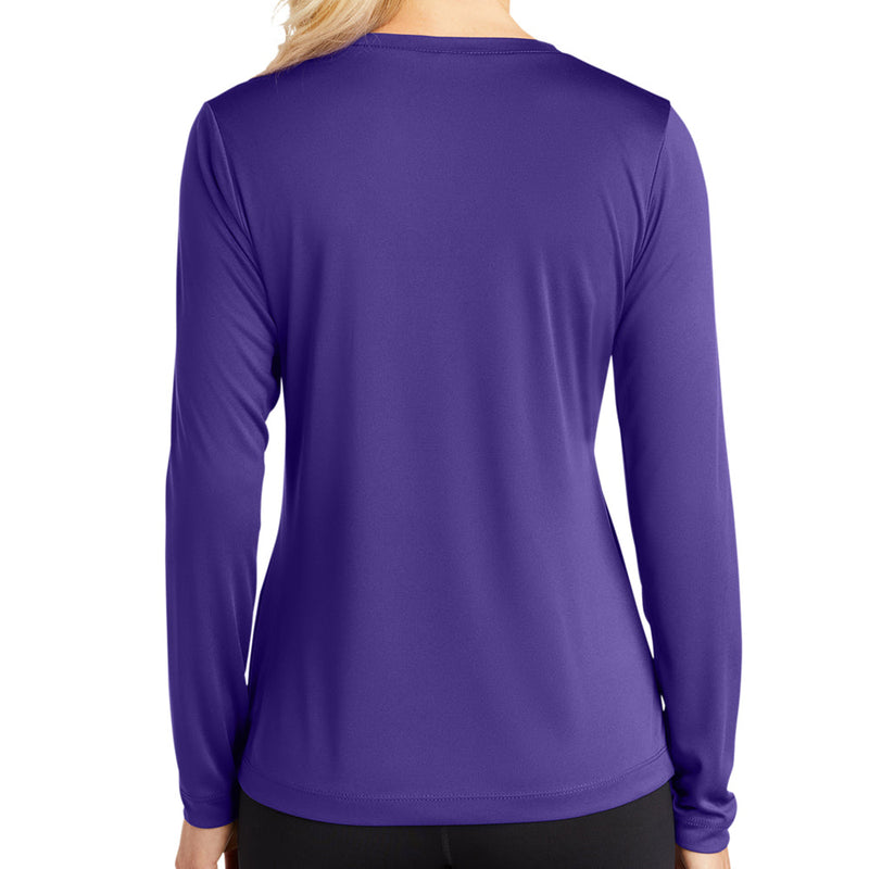 Ladies Big Size Long Sleeve Competitor V-Neck T-Shirt