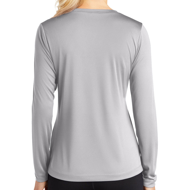 Ladies Big Size Long Sleeve Competitor V-Neck T-Shirt