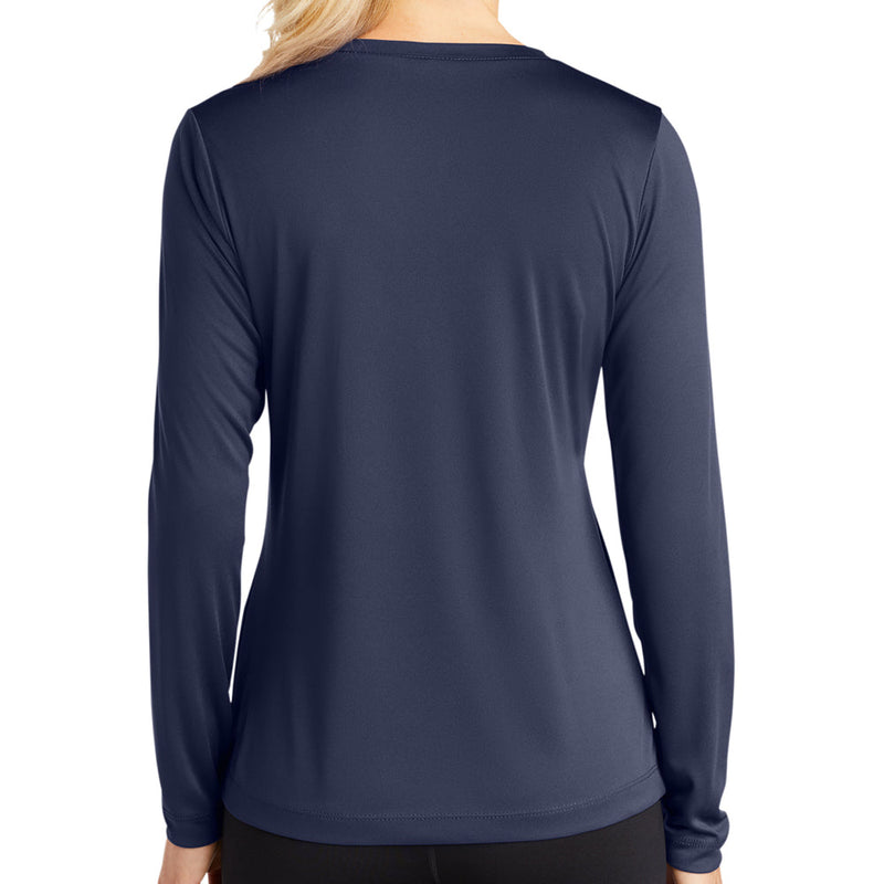 Ladies Big Size Long Sleeve Competitor V-Neck T-Shirt
