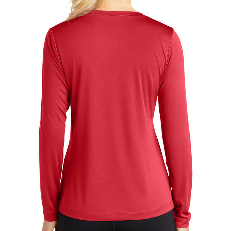 Ladies Big Size Long Sleeve Competitor V-Neck T-Shirt