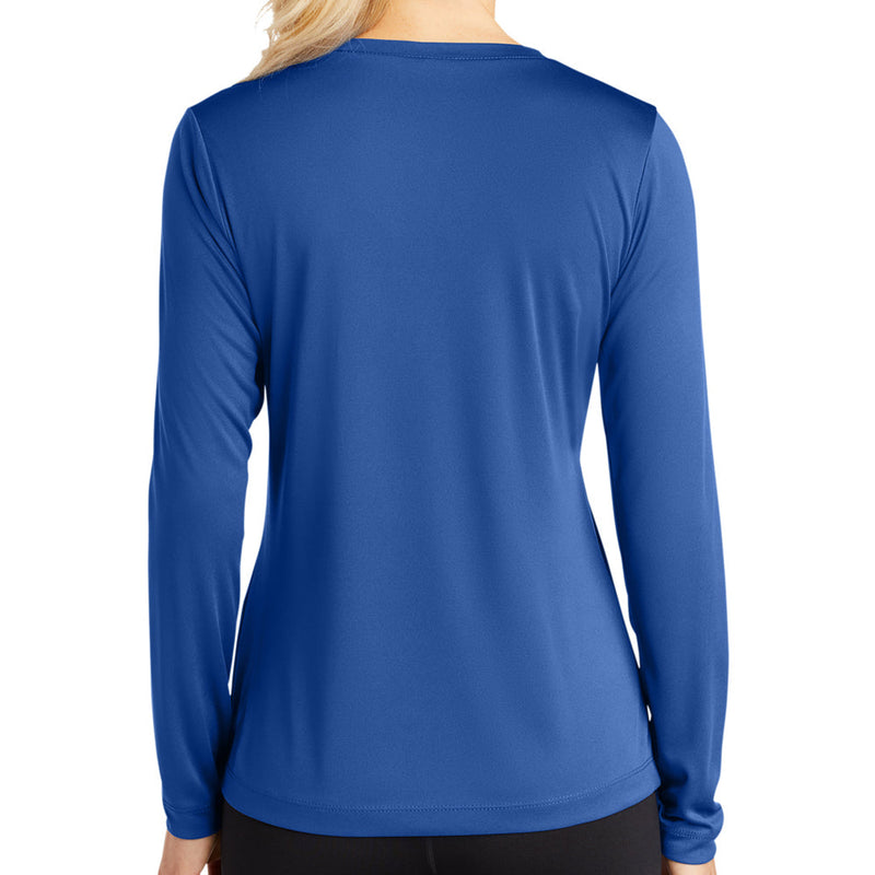 Ladies Big Size Long Sleeve Competitor V-Neck T-Shirt
