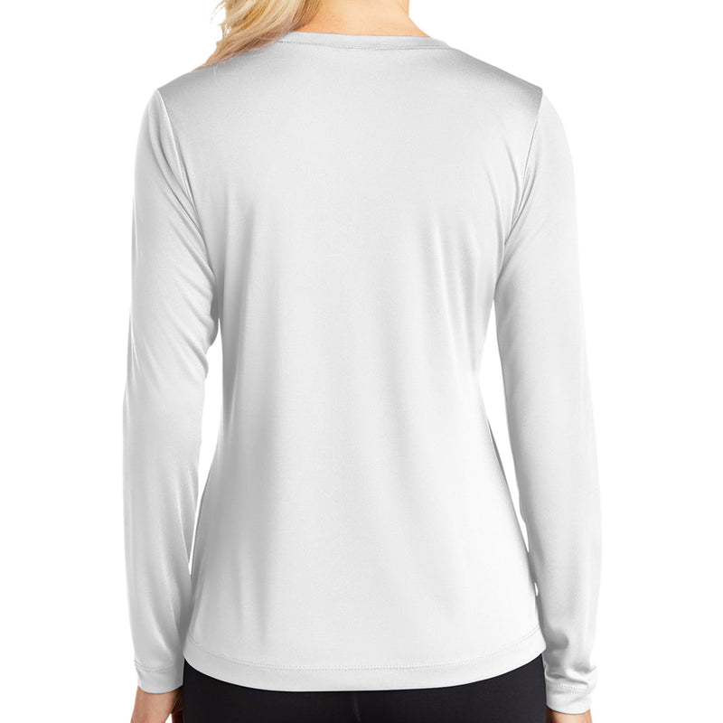 Ladies Big Size Long Sleeve Competitor V-Neck T-Shirt