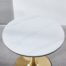 Tulip Table Mid-Century Dining Table With Round Table Top, Pedestal Dining Table, End Table Leisure Coffee Table by Unique Piece Furniture